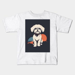 Maltese Dog 1 - Japanese Old Vintage Kids T-Shirt